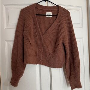 Rose Soft Knit Cardigan Sweater